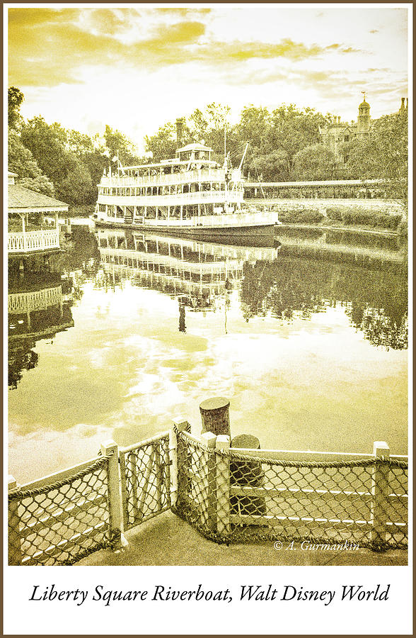 Liberty Square Riverboat Ride, Walt Disney World Photograph by A Macarthur Gurmankin