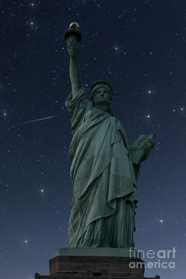 Liberty Starry Starry Night Photograph by Steve Purnell