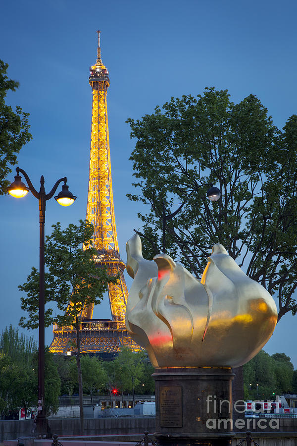 Liberty Torch and Eiffel Photograph by Brian Jannsen