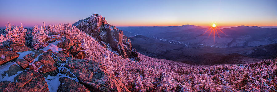 Liberty Winter Sunset Panorama 1 Photograph by White Mountain Images