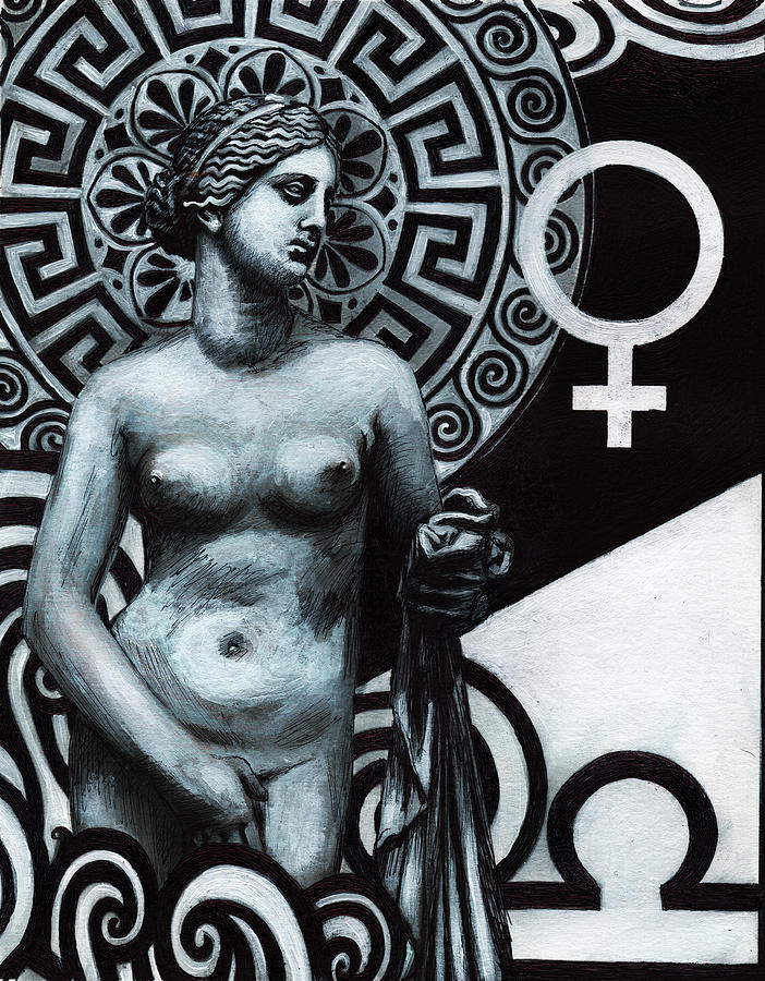 Libra Aphrodite Zodiac Painting