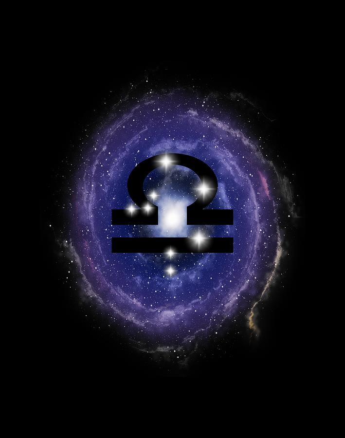 Libra Zodiac Sign Stars Constellation Digital Art by Garaga Designs