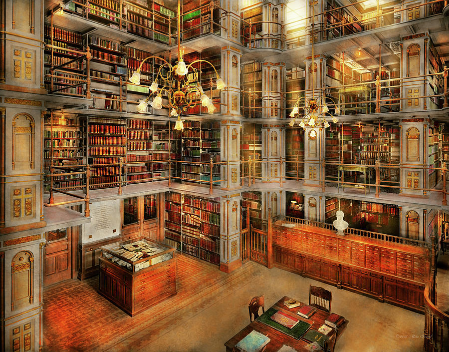 Library - A literary classic 1905 Photograph by Mike Savad