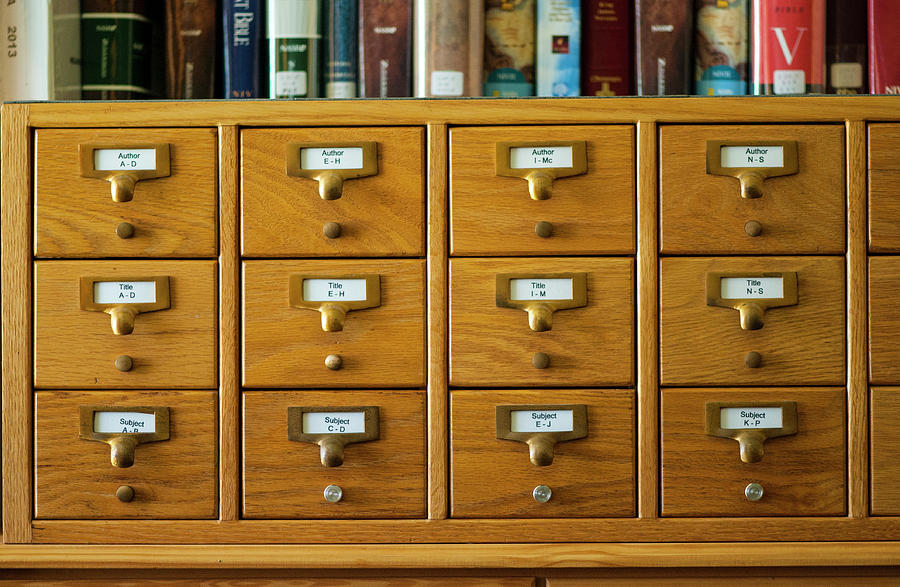 Library Card Catalog Photograph by Brian Green