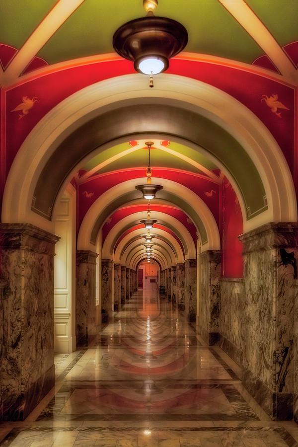 Library Of Congress Building Hallway Photograph by Susan Candelario