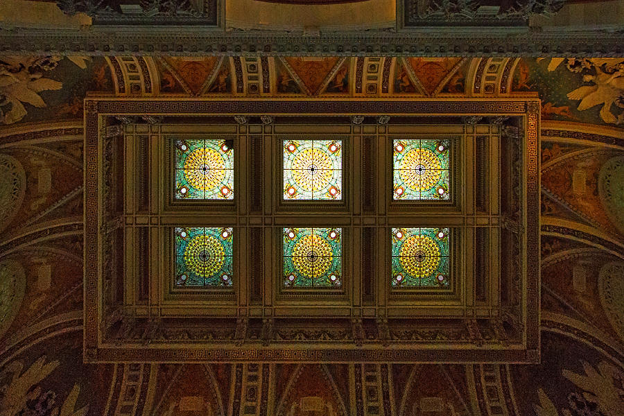 Library of Congress Ceiling and Skylight #2 Photograph by Stuart Litoff