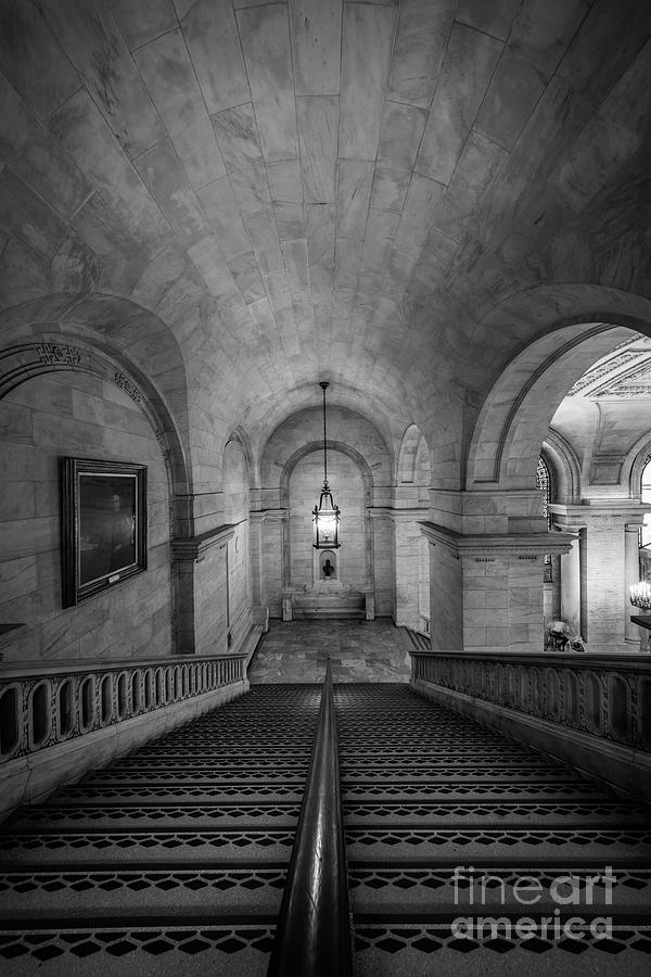 New York City Photograph - Library Staircase by Inge Johnsson