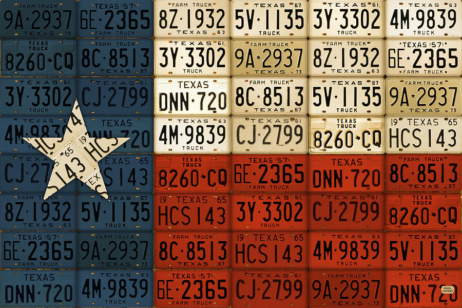 Texas Star Wall Art license plate flag of texas the lone star state recycled vintage Texas Star Wall Art license plate flag of texas the lone star state recycled vintage
