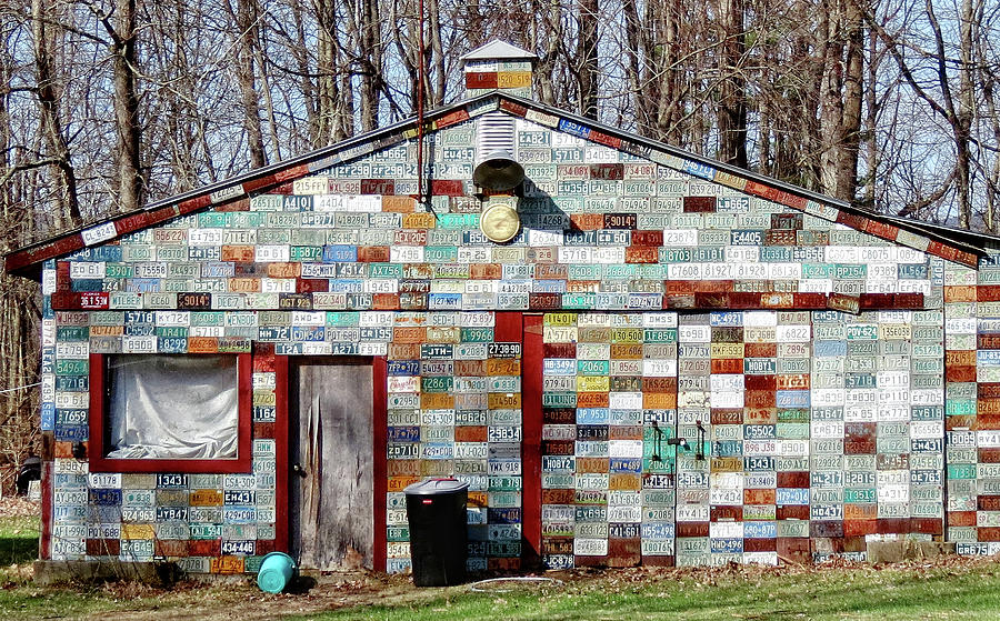 License Plate House - cropped Photograph by MTBobbins Photography