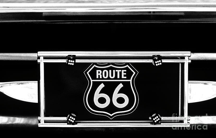 License Plate Route 66 Car Show Photograph by Jim Corwin