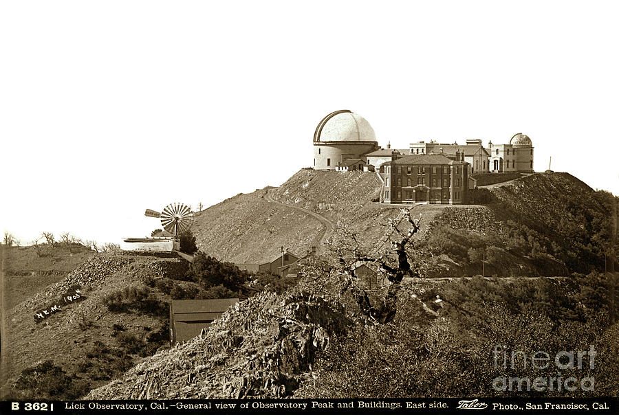 San Jose Photograph - Lick Observatory Is Located On The Summit Of Mt. Hamilton 1900 by Monterey County Historical Society