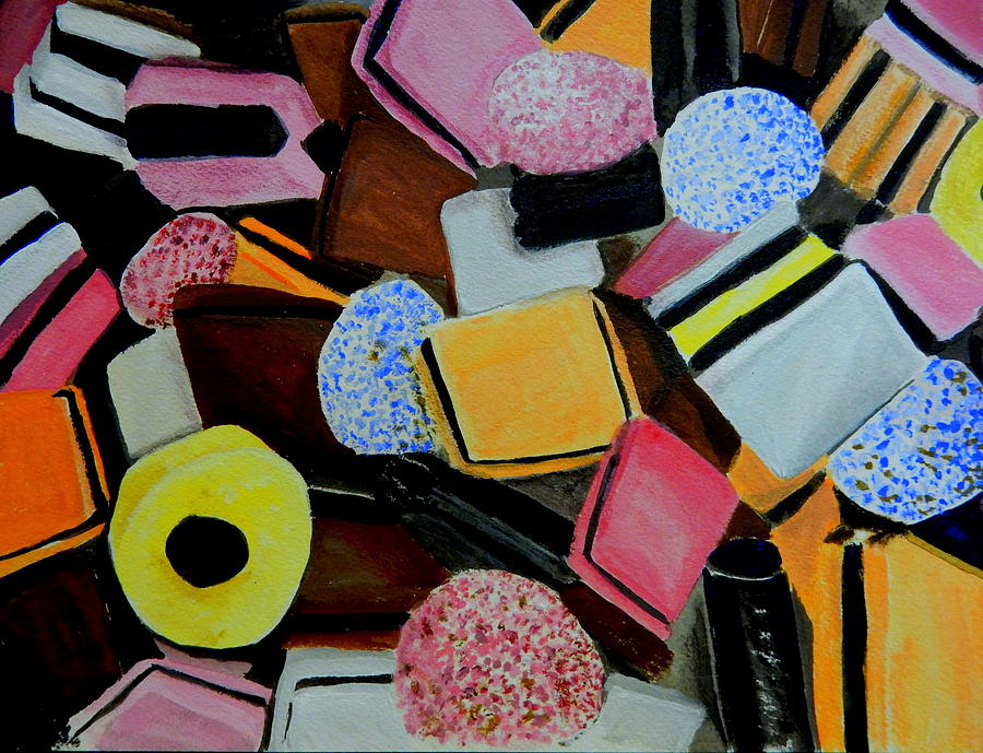 Licorice All Sorts Painting by Betty-Anne McDonald