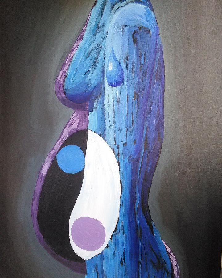 Pregnancy Painting - Life and loss by Danielle Moore