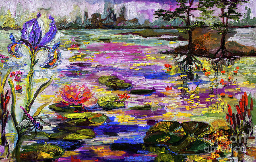 Life by the Lily Pond Painting by Ginette Callaway