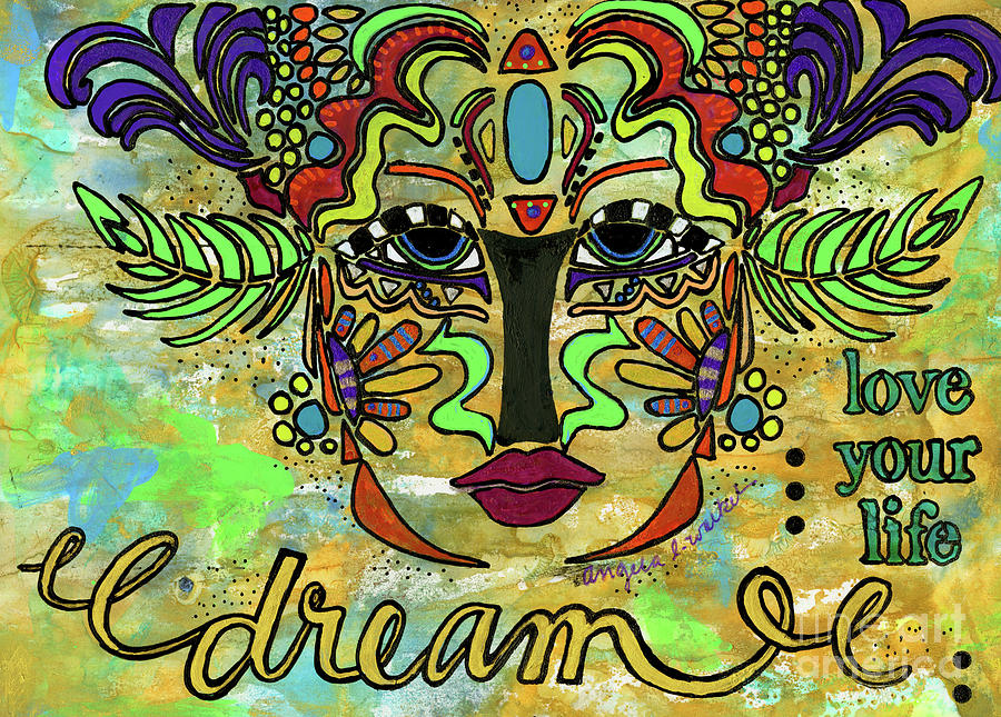 Life Dreams-ceremonial Mask Mixed Media