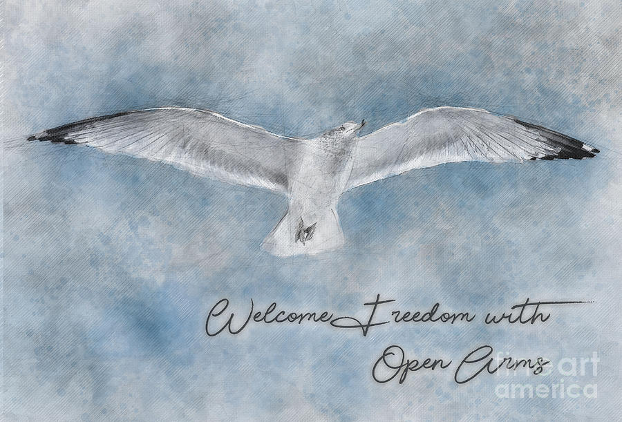 Life Empowering Metaphors- Welcome Freedom With Open Arms Photograph by Metaphor Photo