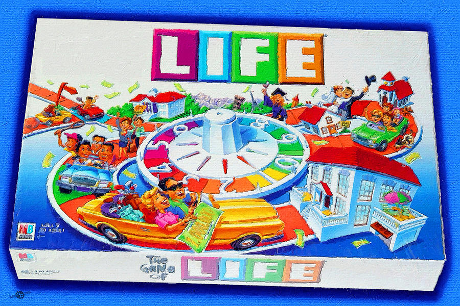 Life Game Of Life Board Game Painting Painting by Tony Rubino