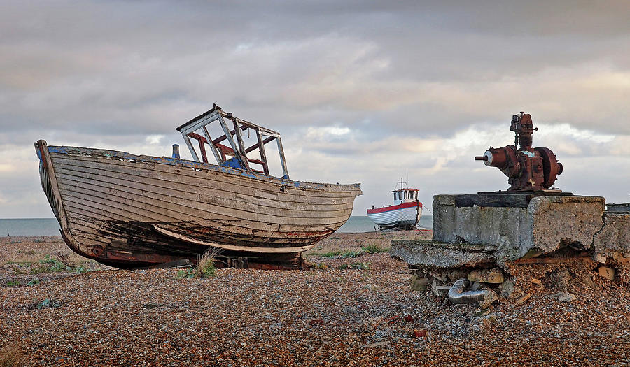 Life Goes On - Old Fishing Boats Photograph by Gill Billington