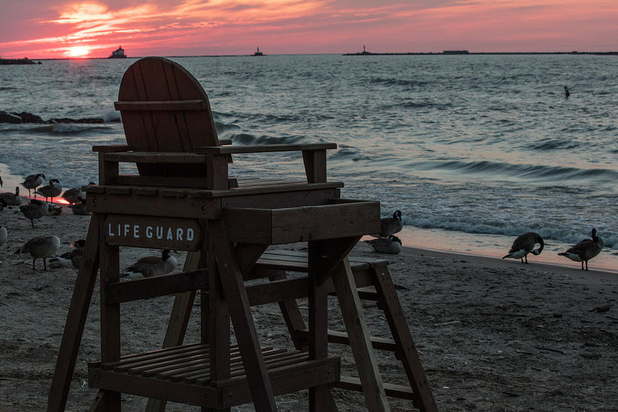 Life Guard Stand At Lake Erie Photograph
