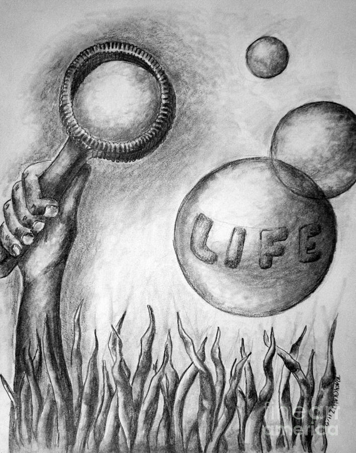 Life In A Bubble Drawing By Tracy Glantz