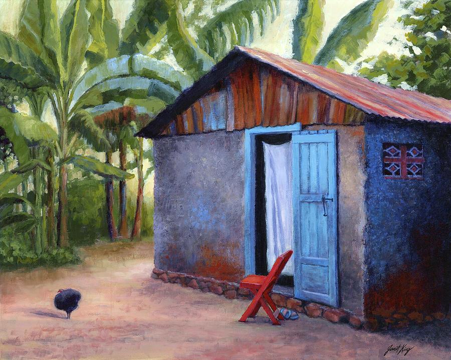 Chicken Painting - Life in Haiti by Janet King