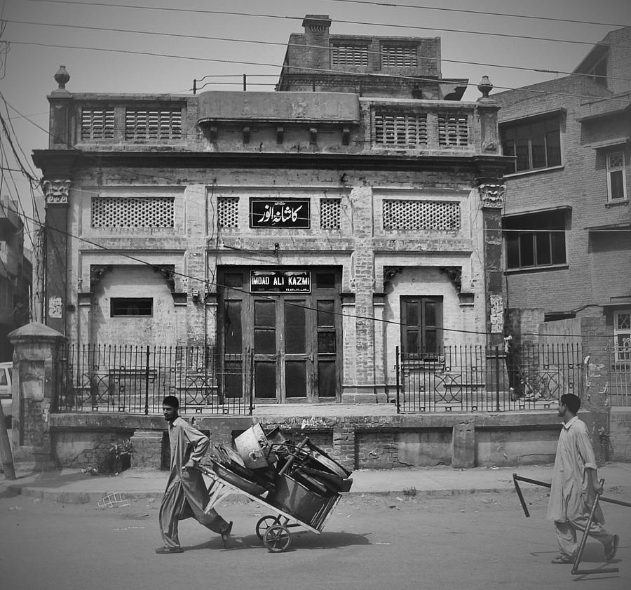 Life in Lahore, Black and White Photograph by Mark Mitchell