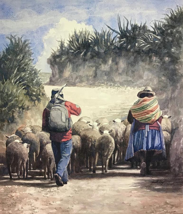 Life in Peru Painting by Janet King