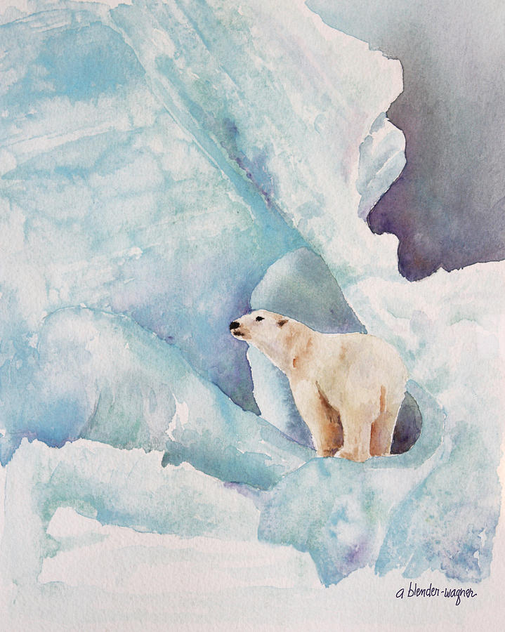 Life In The Arctic Circle Painting by Arline Wagner