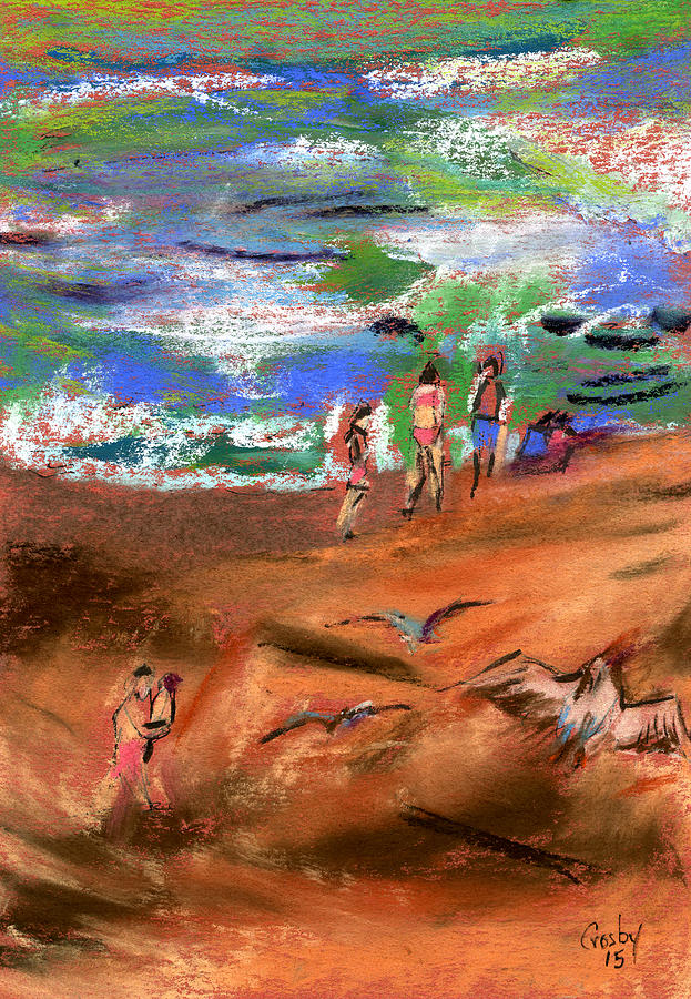 Pastel Painting - Life Is A Beach by Donna Crosby