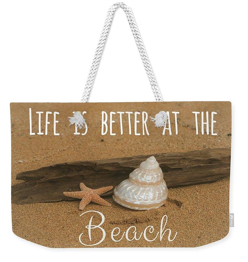 Life is Better at the Beach Tote Photograph by Teresa Wilson