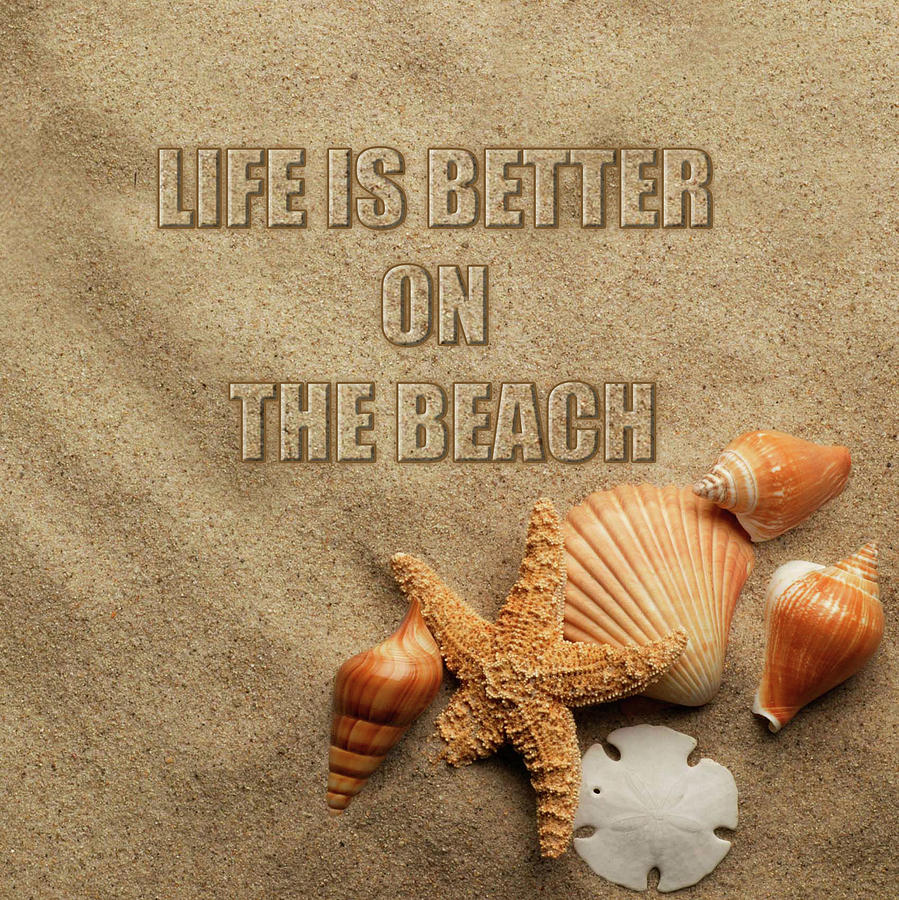 Life is Better on the Beach Photograph by Lena Photo Art - Fine Art America