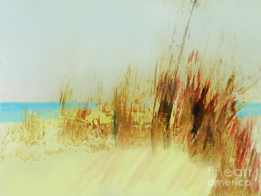 Abstract Mixed Media - Life is Better on the Beach by Sharon Williams Eng