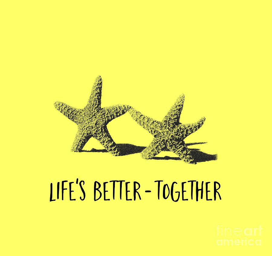Fish Photograph - Life Is Better Together sketch tee by Edward Fielding