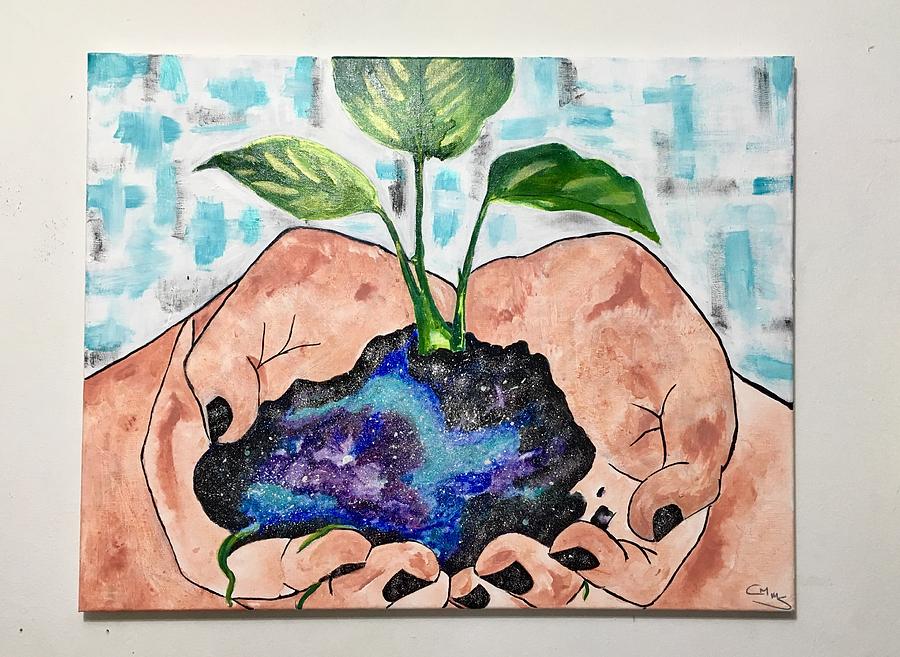 Surrealism Painting - Life is in our hands  by Marlyn Carolina Martinez Sierra