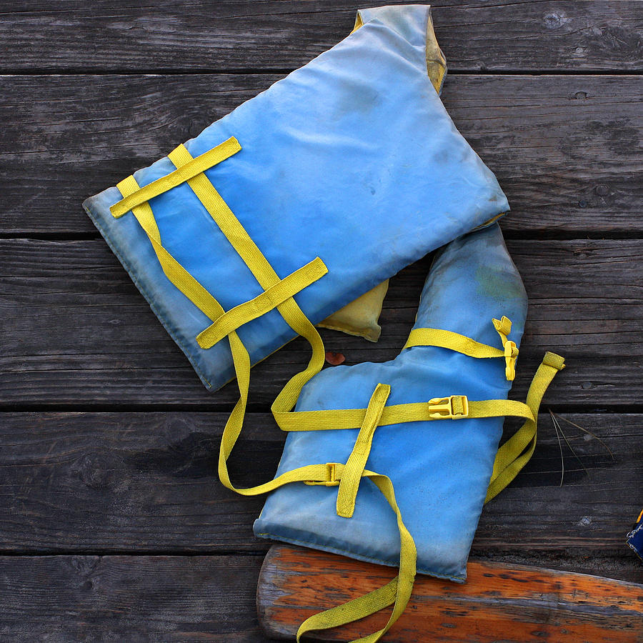 Life Jacket and Paddle Photograph by Art Block Collections