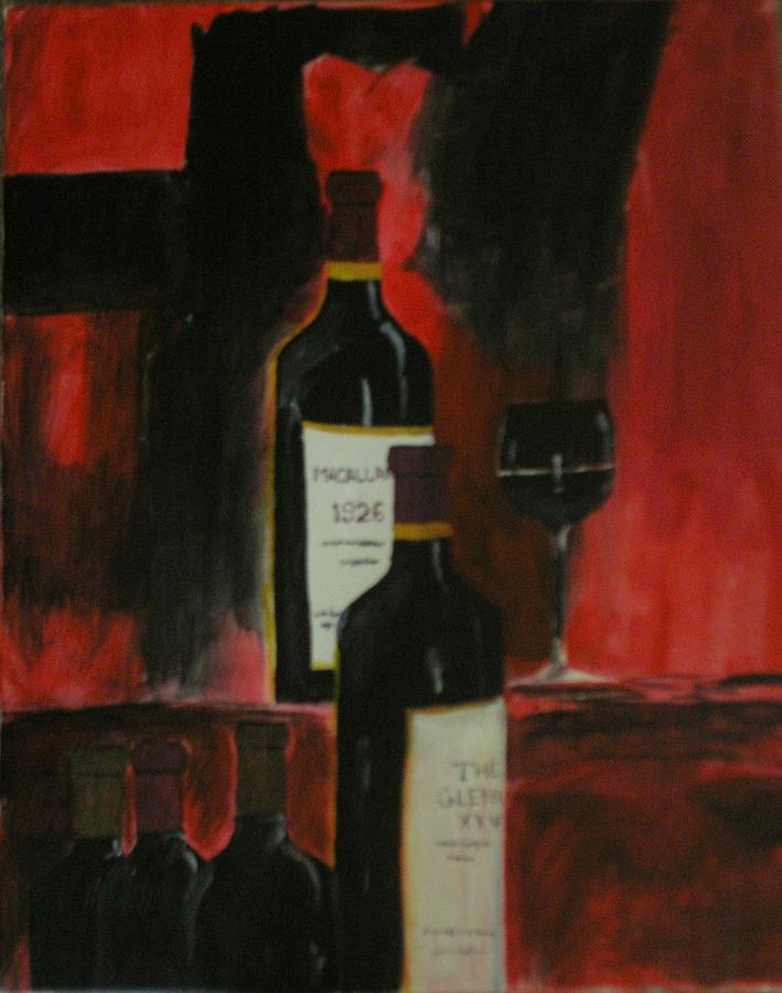 Life Light and Little wine Painting by Deepa S