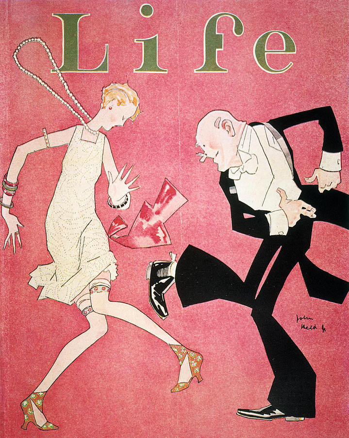 Necklace Drawing - Life Magazine Cover, 1926 by John Held