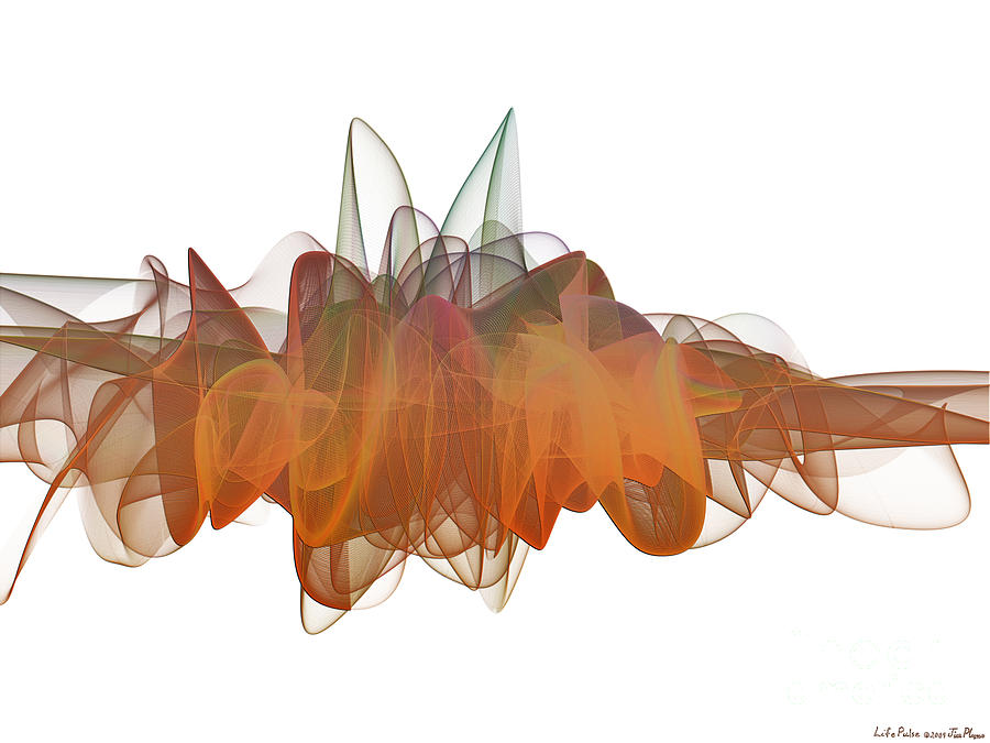 Abstract Digital Art - Life Pulse abstract computer art by Jim  Plaxco