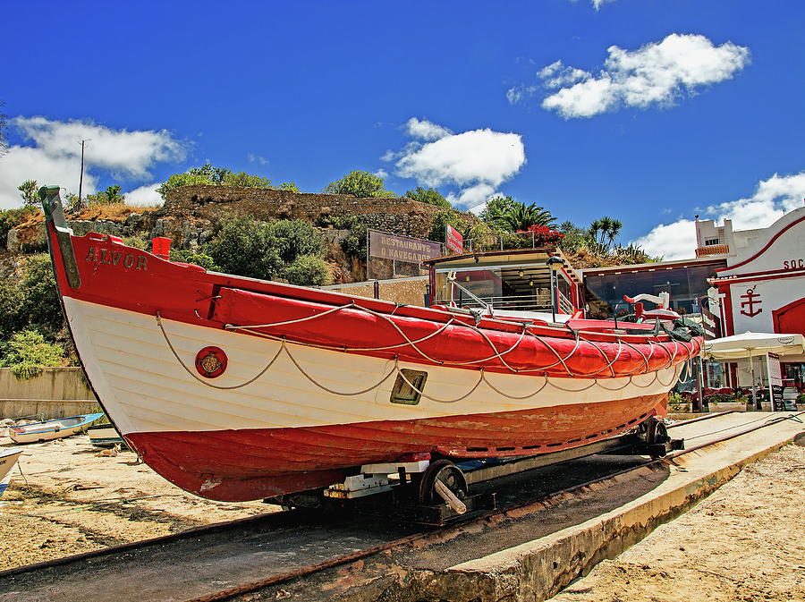 Lifeboat in Alvor Portugal Photograph by Jeff Townsend