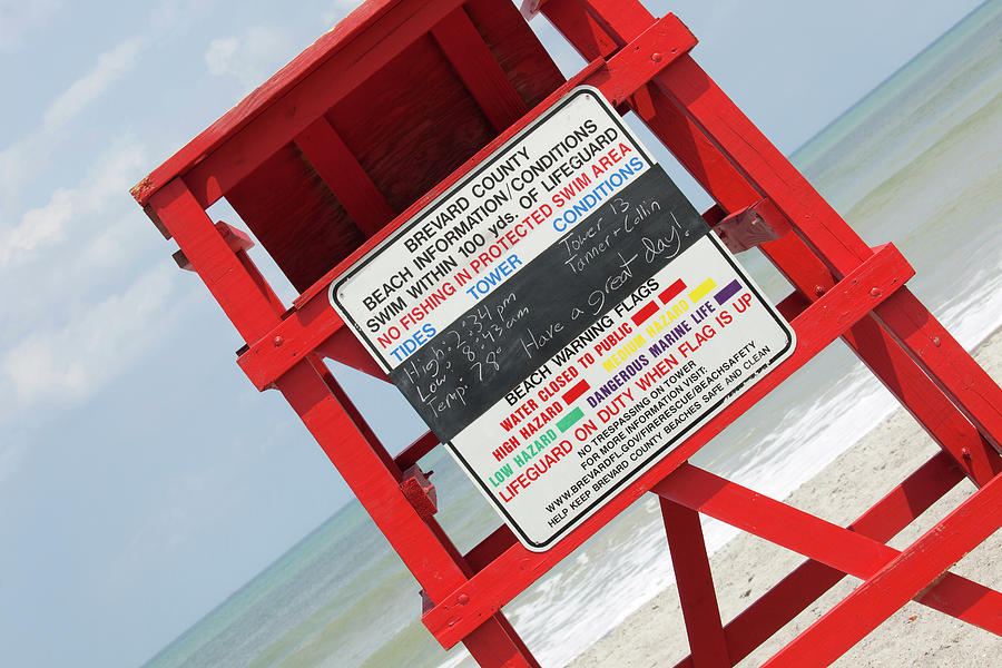 Lifeguard Chair - Cocoa Beach Photograph by Art Block Collections