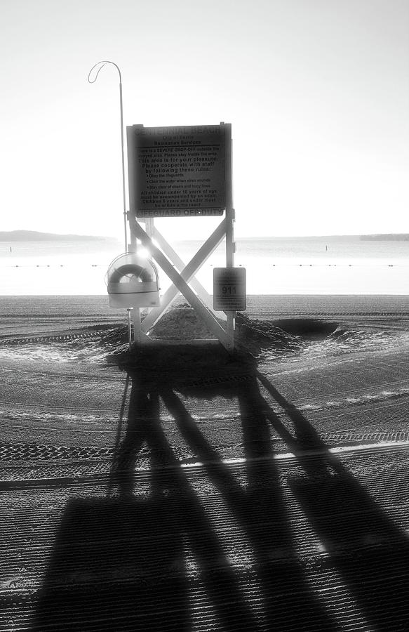 Lifeguard Off Duty BW  Photograph by Lyle Crump