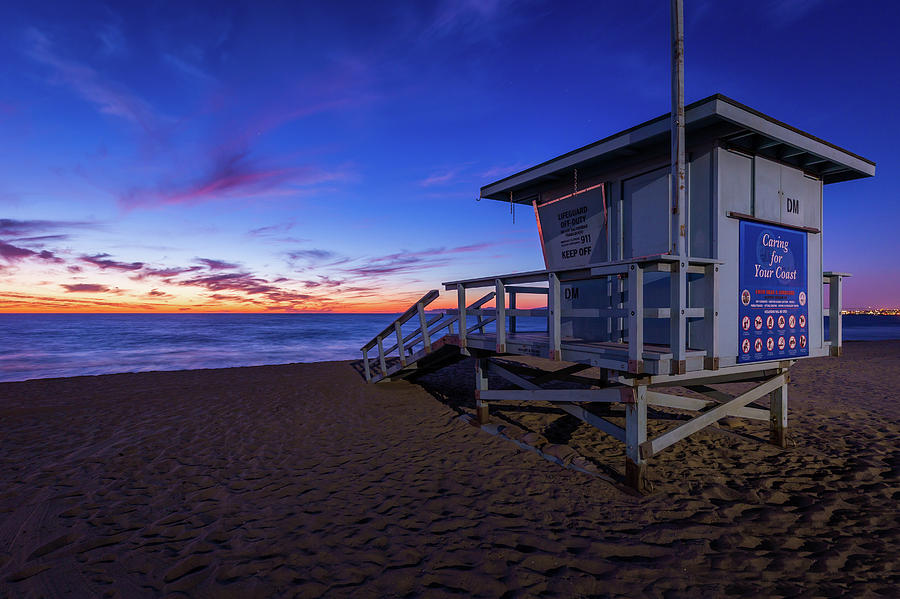 Lifeguard Station At Sunset Photograph By Daniel Solomon - Fine Art America