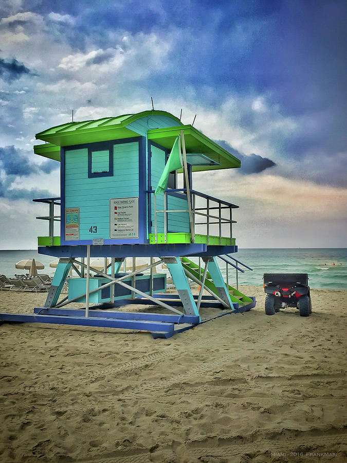 Lifeguard Station - Miami Beach Photograph by Frank Mari