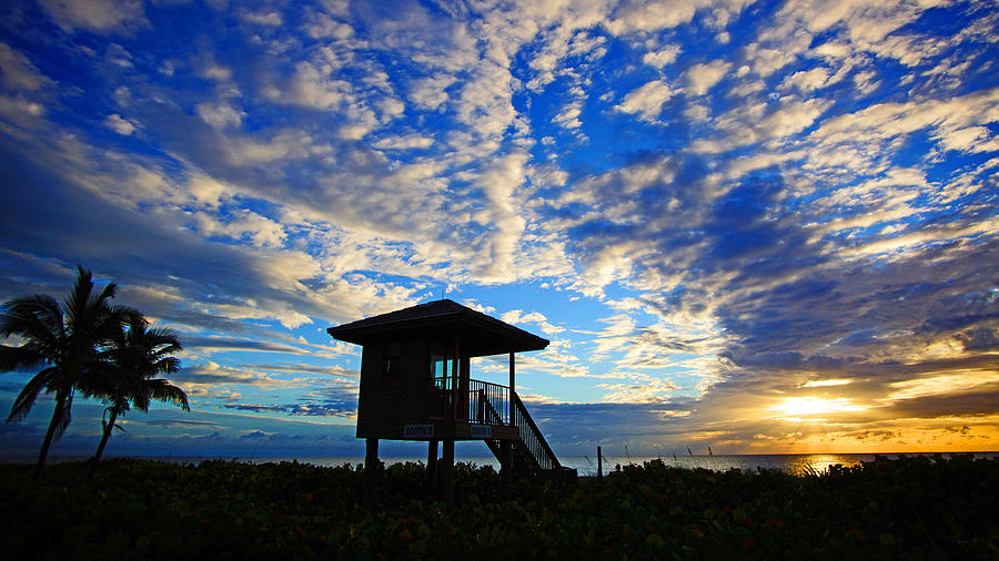 Lifeguard Station Sunrise Photograph by Lawrence S Richardson Jr