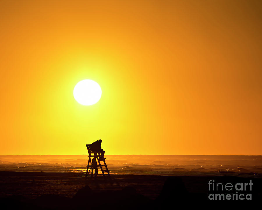 Lifeguard Sunrise Photograph by Diane LaPreta