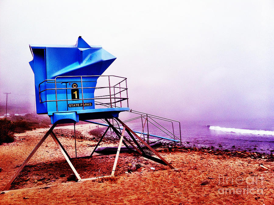 Lifeguard Tower at California Beach Photograph by Bryan Mullennix