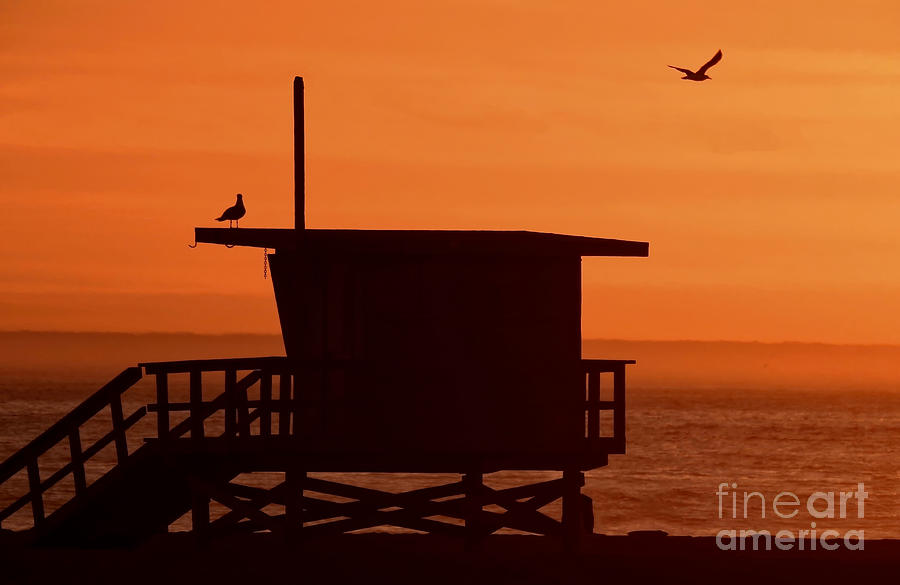 Lifeguard Tower at Sunset Photograph by Beth Myer Photography