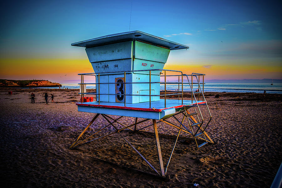 Lifeguard Tower At Sunset Photograph