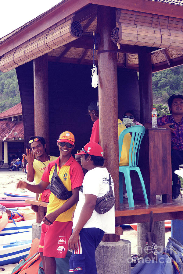 Lifeguards at Pantai Pandawa Photograph by Cassandra Buckley