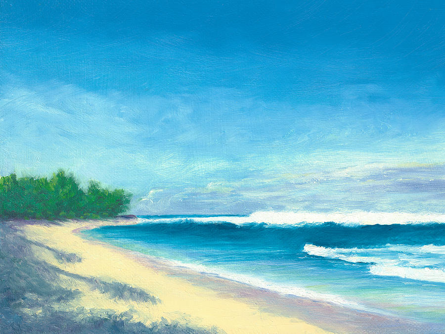 Beach Painting - Lifes a Beach, Turtle Bay, Oahu by Elaine Farmer